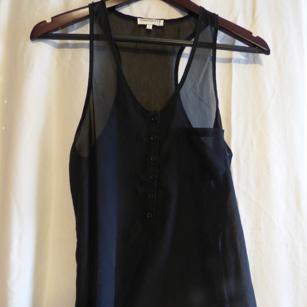 Sheer Back Tank Top